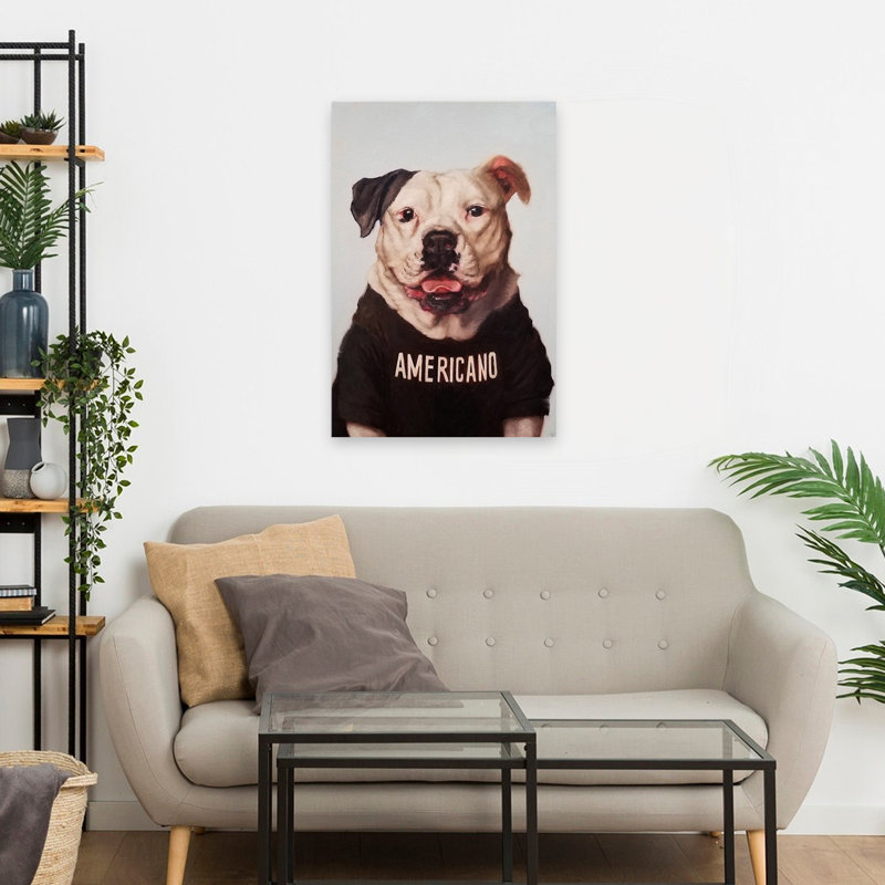 Americano - animaux, humour, chiens, café, H 24 po x l 16 po