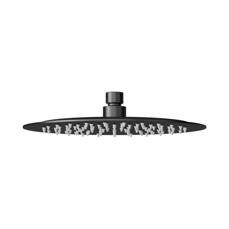 10-Inch Round Single-Function Shower Head, Matte Black