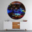 Collage de tigre coloré - horloge murale moderne-34141301