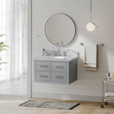 Ensemble de meuble-lavabo mural simple 31 po Macmullin