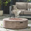Foyer d'extérieur en fer AIDAN - réservoir extérieur de 50 000 BTU