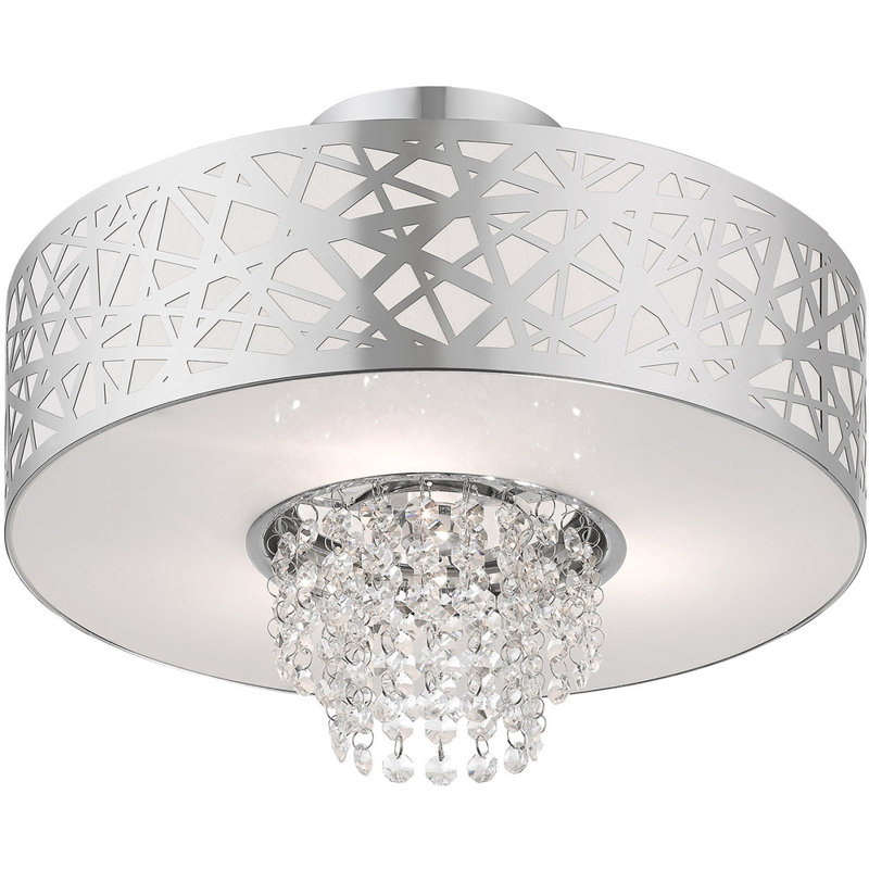 Semi Flush Mount, Polished Chrome