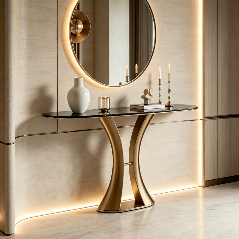 Console Italian Luxury, H 33,5 po x l 39,4 po x P 13,8 po