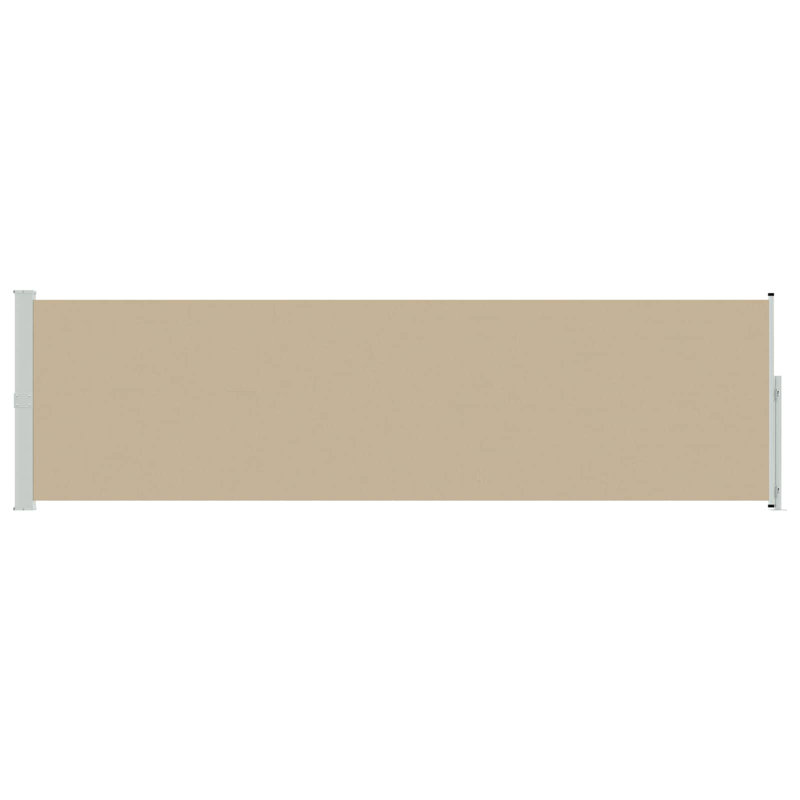 VidaXL Polyester Cover Retractable Patio Awning, Beige, 300cm W x 120cm D