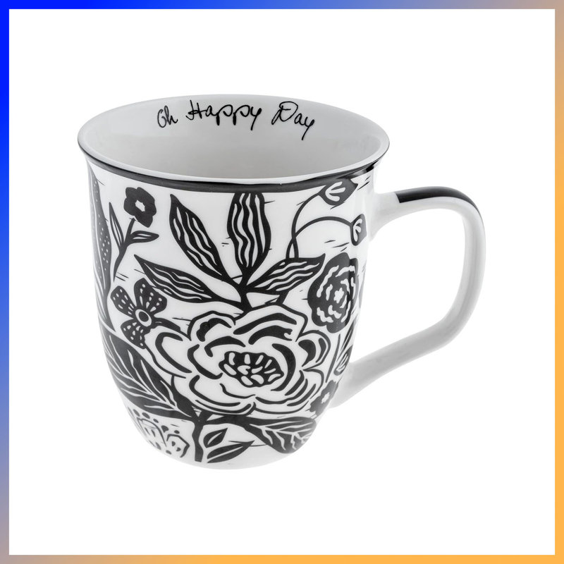 La tasse 14Oz Artisan Boho rehausse vos moments douillets avec cette superbe tasse en céramique noire et blanche, un incontournable de l'hiver. Conçu avec une élégance bohème artistique, il combine une finition noire matte profonde avec de charmants motifs minimalistes.