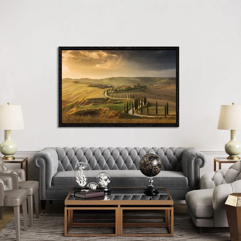 Tuscany by Daniel Kordan - Print on Canvas, Black Framed, 152.5 cm H x 101.5 cm W