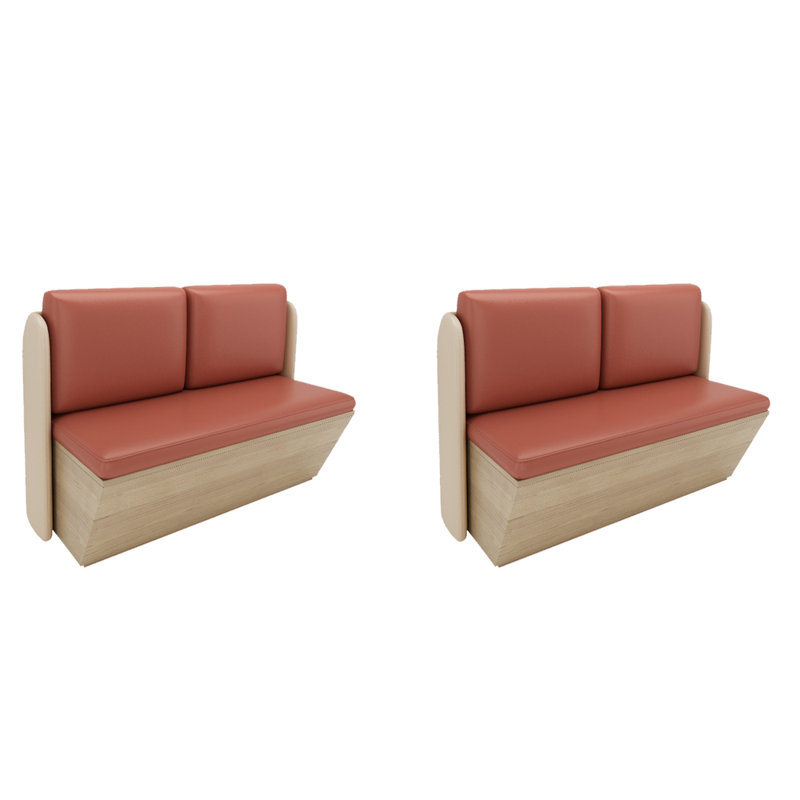 Banc de restaurant élégant, simple et confortable, Orange