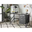 O'Brien Glass Top Metal Base Writing Desk