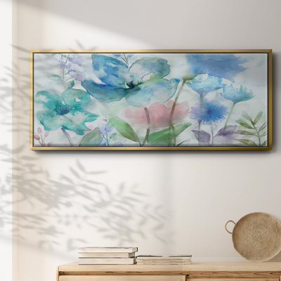 Mélange de bleus - toile encadrée