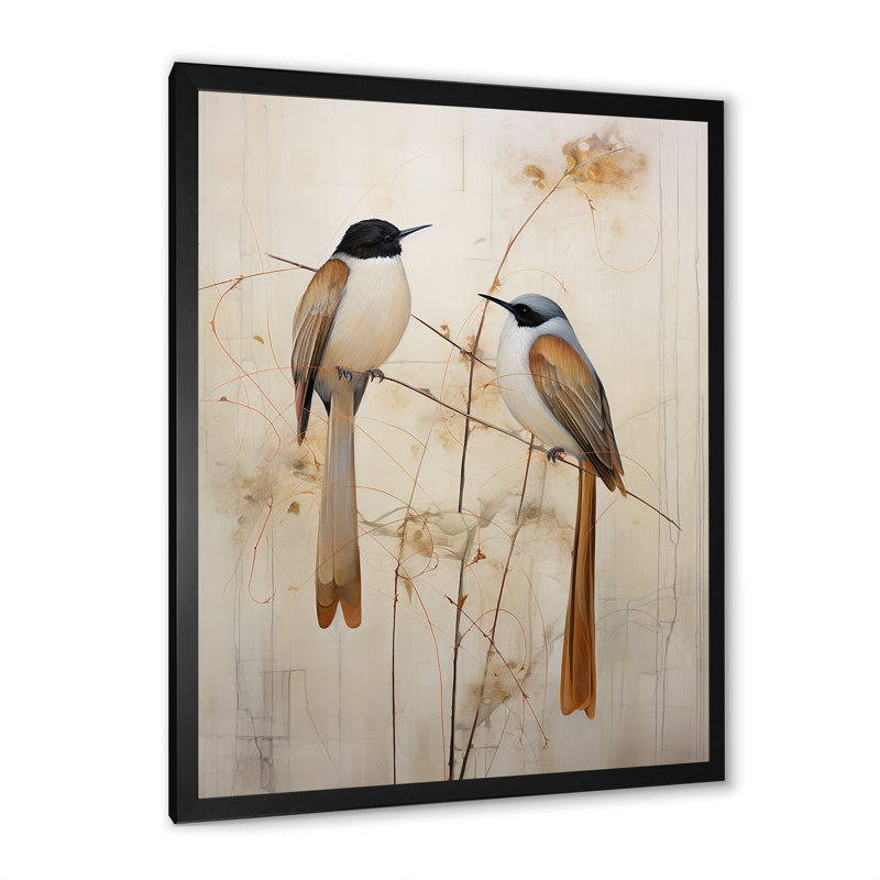 Minimalisme, branche florale d'oiseaux de paradis III, Noir, H 40 po x l 30 po x P 1,5 po