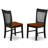 5 Piece Dining Set Includes a Round Dining Room Table with Pedestal and 4 Wood Seat Chairs, 36x36 Inch, Black & Cherry-1629931927-1692294139-1692294137