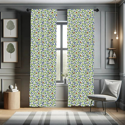 Panneau coulissant floral semi-diaphane avec passe-tringle