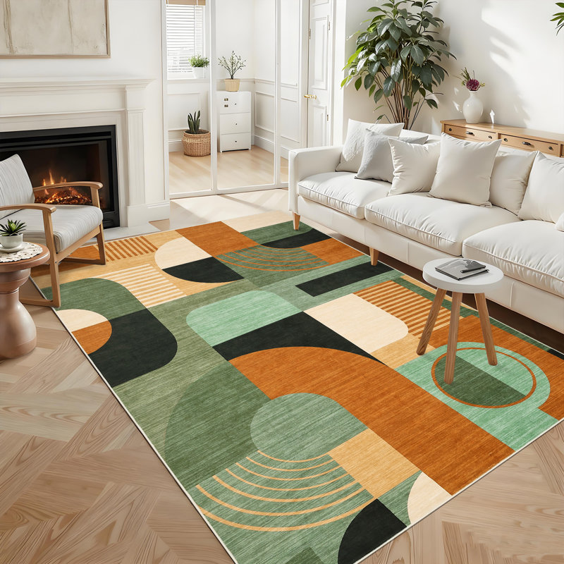 Tapis lavable à la machine Boho, Rectangle 4pi x 6 pi