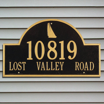 Nautical 2-Line Wall Address Plaque