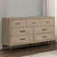 Commode à 7 tiroirs en chêne clair Pritchard