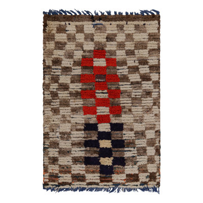 One-of-a-Kind Rectangle 3'6"x5'6" Hand Knotted Area Rug