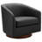 Bennett Faux Leather Swivel Barrel Chair-115700654