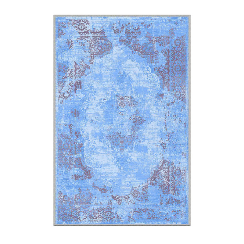 Antibacterial Woven Carpet (3D Digital Print) 4.0 x 5.9 Feet, 100% Polyester, Pile Height: 0.3 Inches | PVC Felt Dot Non-Slip Underside, Machine Washable, Perfect for Living Room & Bedroom Decor