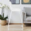 Chaise de bureau Hansel en polyuréthane / métal blanc, H 39,63 po x l 17,85 po x P 21,80 po-1165153617