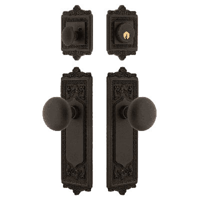 Nostalgic Warehouse Egg & Dart Entry Set with New York Knob