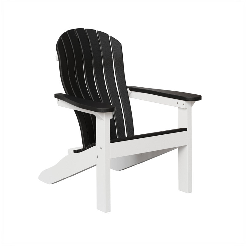 Berlin Gardens Contour Adirondack Chair, Black with White