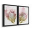«Flowering Pink I», ensemble de 2 impressions sur toile encadrées-786425551-786425550