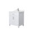 Meuble-lavabo simple autoportant 30 po avec plateau en marbre Beckett