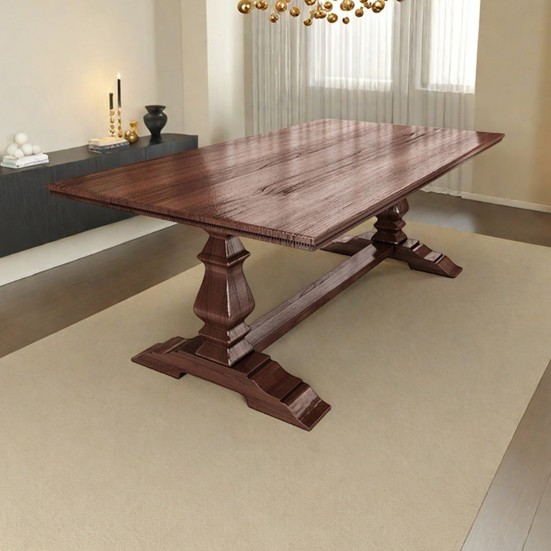 Table de salle à manger en bois massif de qualité, H 29,52 po x L 86,61 po x l 35,43 po