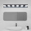 Luminaire de salle de bain moderne à miroir noir à 6 lumières DEL pour salles de bain et tables de maquillage