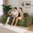 Boneless 3 Seater Chenille Boneless Couch Comfy Sofa-212019300