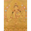 Décoration murale tibétaine 29,9 po x 19,7 po peinte à la main Dara qui guérit la déesse Thangka avec des accents dorés pur 24 carats pour des espaces de méditation et une décoration sereine
