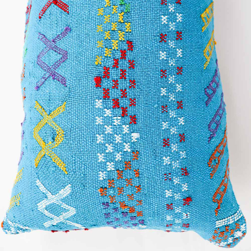 Atlas Silk Lumbar Pillow Cover,  Teal