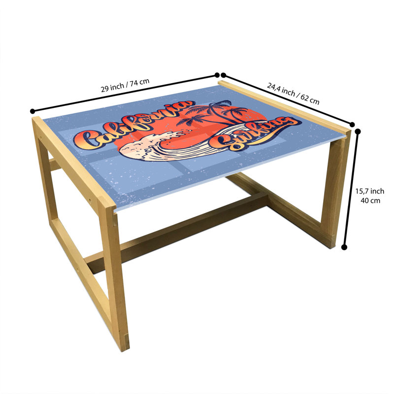 Irmtraude Sled Coffee Table, 62cm H x 74cm W x 40cm D