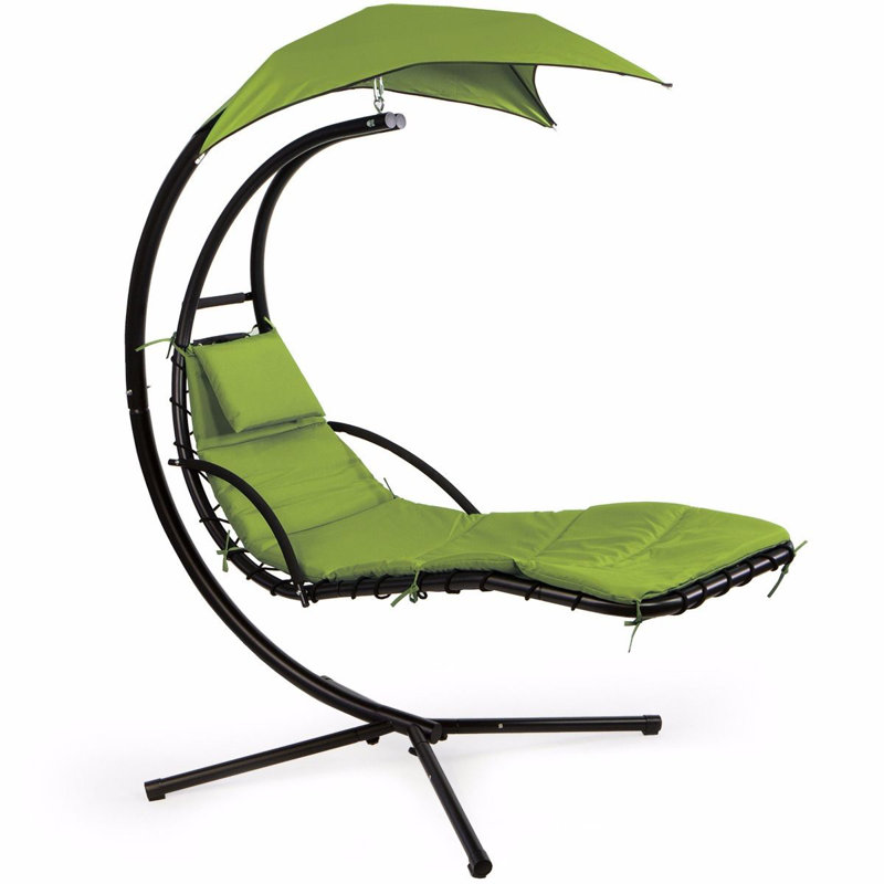 Chaise longue suspendue avec support Nagina, Herbe (vert)