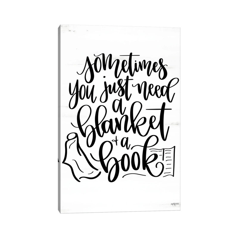 A Blanket And A Book by Imperfect Dust - Wrapped Canvas Gallery-Wrapped Canvas Giclée, 101.6 cm H x 66.04 cm W x 1.91 cm D