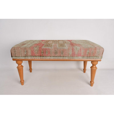 Footstool Bench, Desk Bench, Ottoman Bench, Upholstered Bench, Turkish Rug Bench, Kilim Bench, Home Decor Bench, Handmade Bench,Vanity Bench