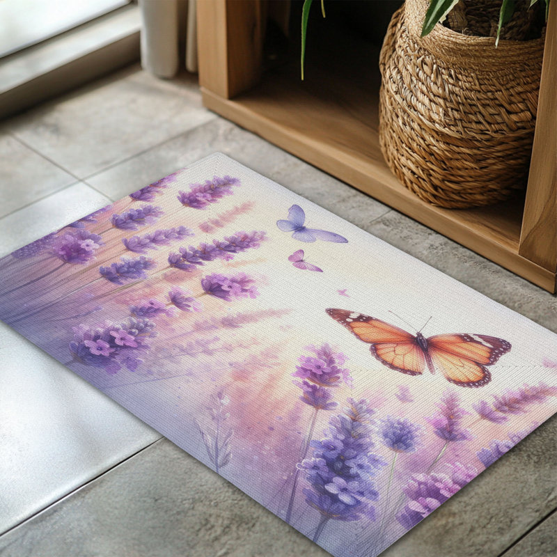 Tapis tressé Lavender Whispers, Rectangulaire 3 pi x 5 pi