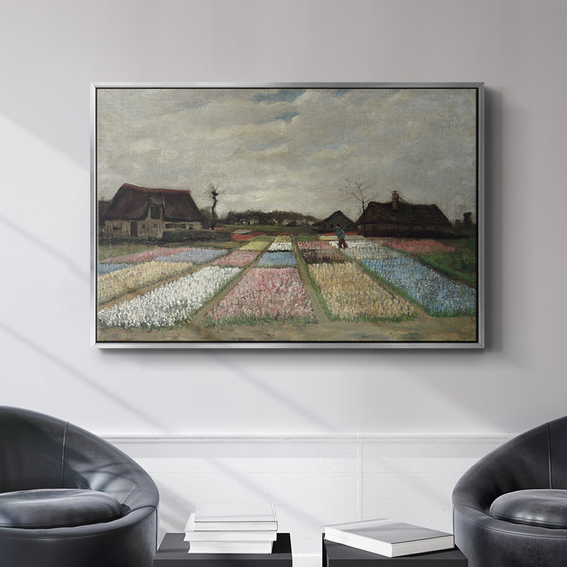 Paysage rétro - Ccclxiii, Toile argentée avec cadre flottant, H 17 po x l 25 po x P 2 po