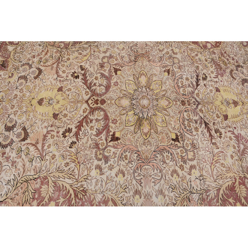 Tapis de luxe, tapis jaune moderne, grand tapis 6,4 x 9,3 pi, tapis turcs, tapis neutres, tapis rétro