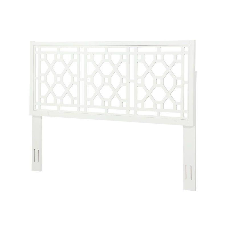 Très grande tête de lit blanche en forme de bois de peuplier, 3 hauteurs ajustables, convient aux structures de lit en métal standard, convient à de multiples arrangements de décor