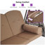 3-seat Large Porch Swing with Stand with Adjustable PVC Canopy and Cushions and Pillow Included, Beige-87500011
