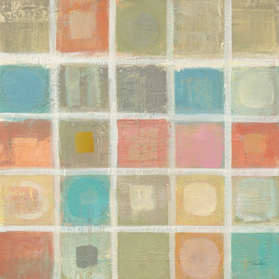 Sea Glass Mosaic Tile I by Silvia Vassileva - Wrapped Canvas Art Prints