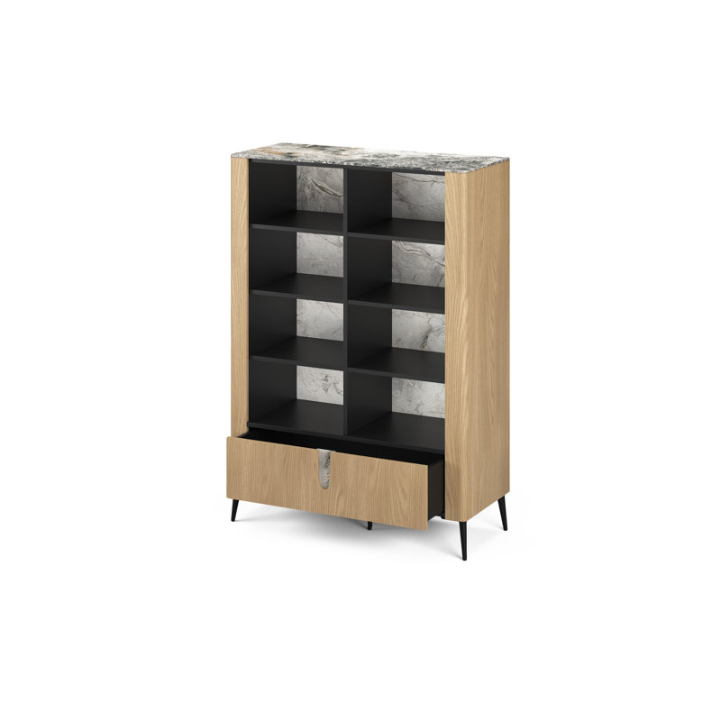 Straimont 150cm H x 106cm W Bookcase