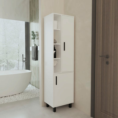 Armoire à linge Pinal, blanc
