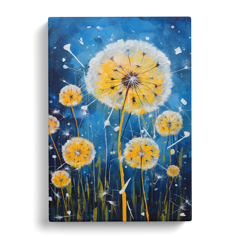 Dandelion Expressionism No.2 - Wrapped Canvas Print, 50cm H x 35cm W x 3cm D