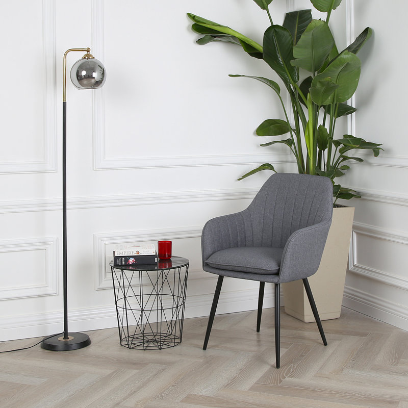 Kirksville Upholstered Armchair, Dark Grey