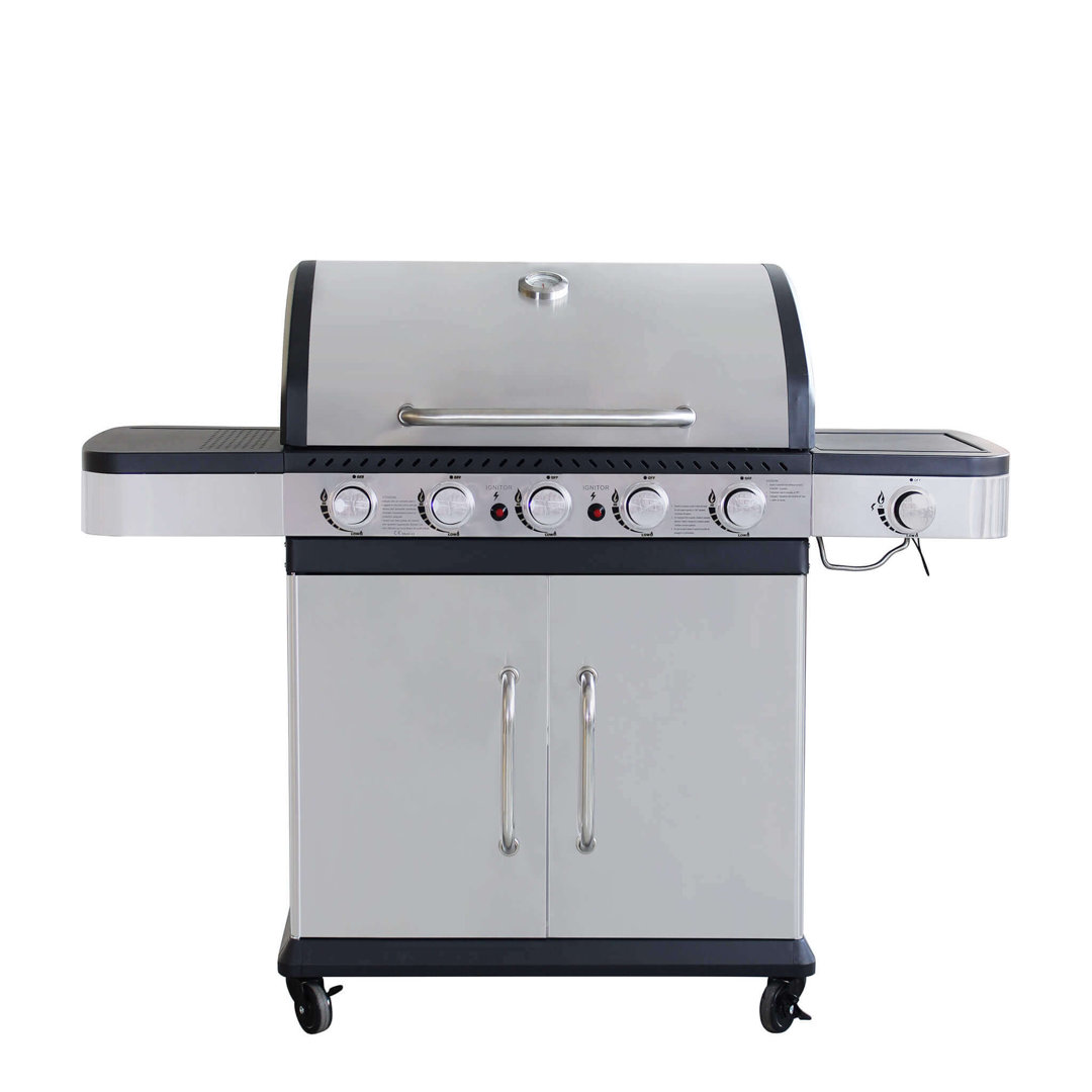 138 cm beweglicher Erdgasgrill Lenworth mit 5 Brennern