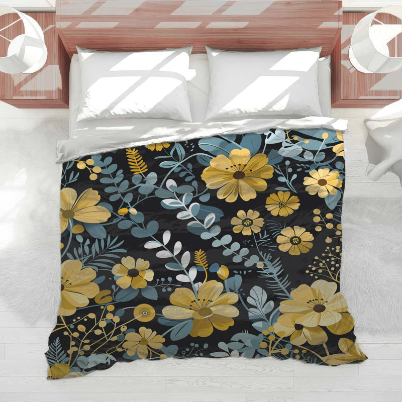 Édredon à motif floral Boho Boho, Lit simple