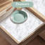 Doublure de tiroir et de tablette à 2 couches pour armoires de cuisine: doublure imperméable antidérapante en papier pour réfrigérateur de 12 po x 20 pi, doublure facile en marbre blanc pour salle de bain avec ruban à mesurer