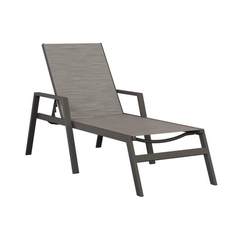 Chaise longue Colella Graphite Speckle, Graphite moucheté, Beige foncé